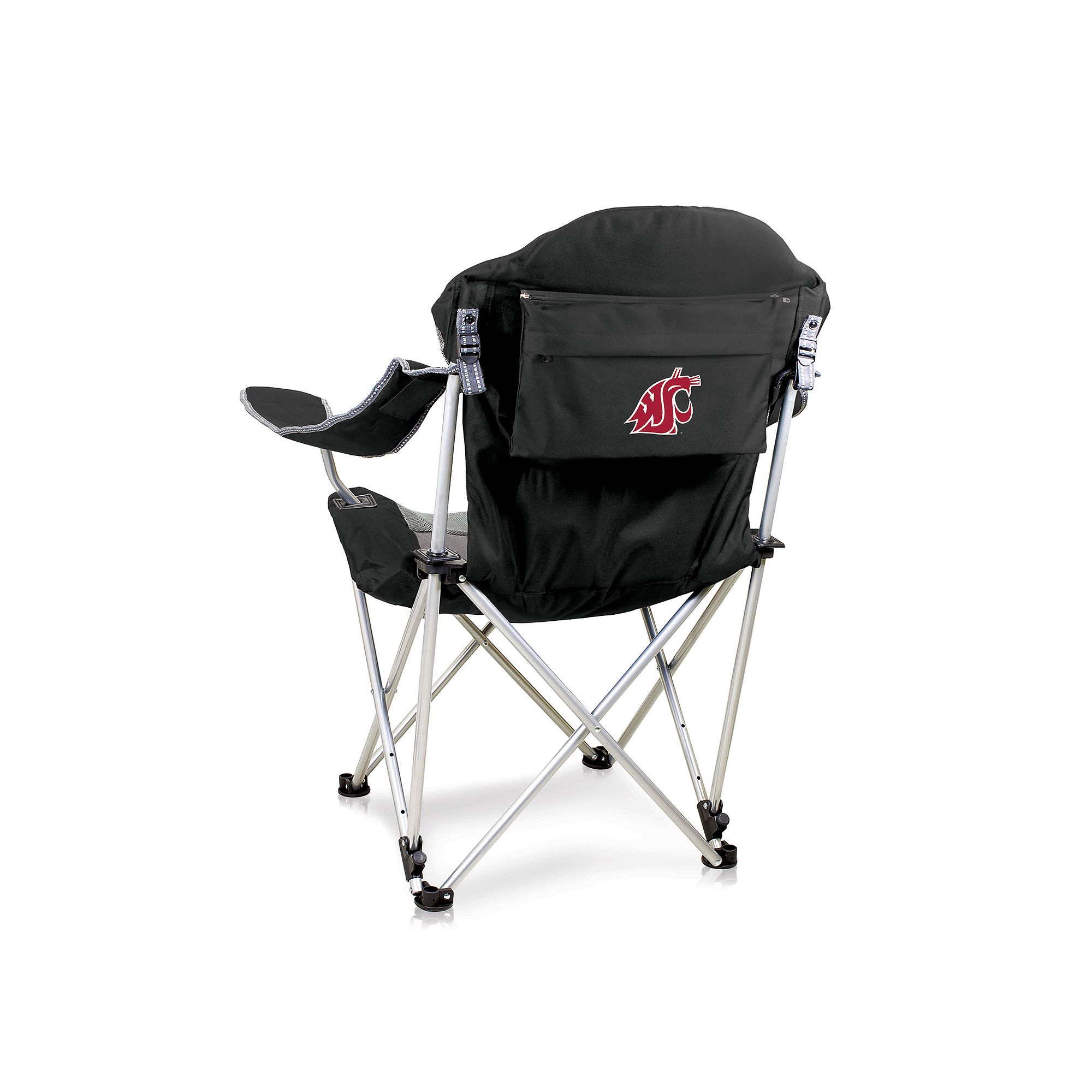 Picnic Time Washington State Cougars Reclining Camp Chair, Wsc Team
