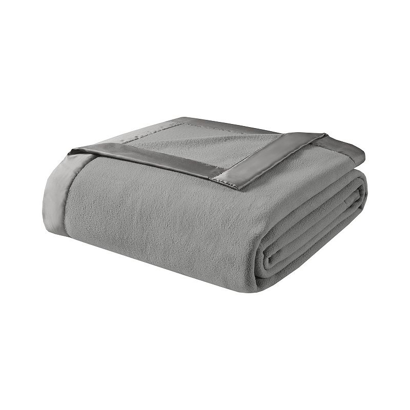 True North by Sleep Philosophy Microfleece Blanket, Grey, King