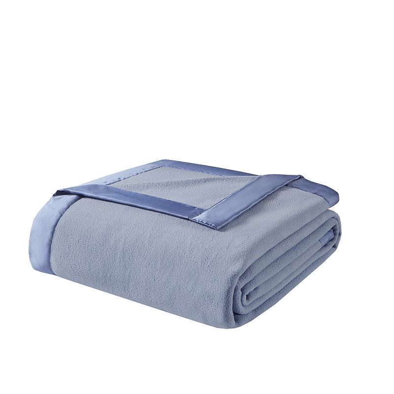 True North by Sleep Philosophy Microfleece Blanket, Blue, Twin