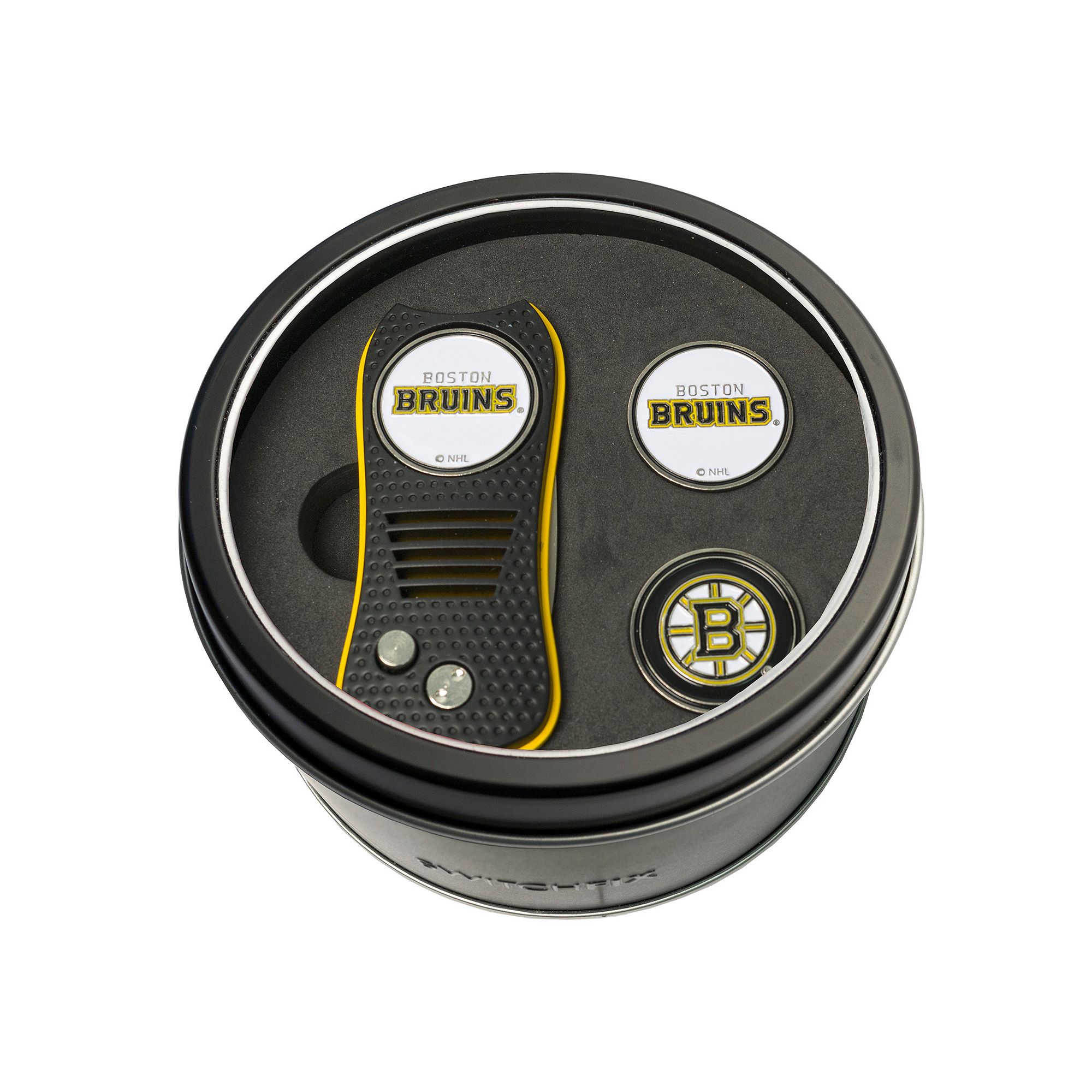 Team Golf Boston Bruins Switchfix Divot Tool & Two Ball Markers