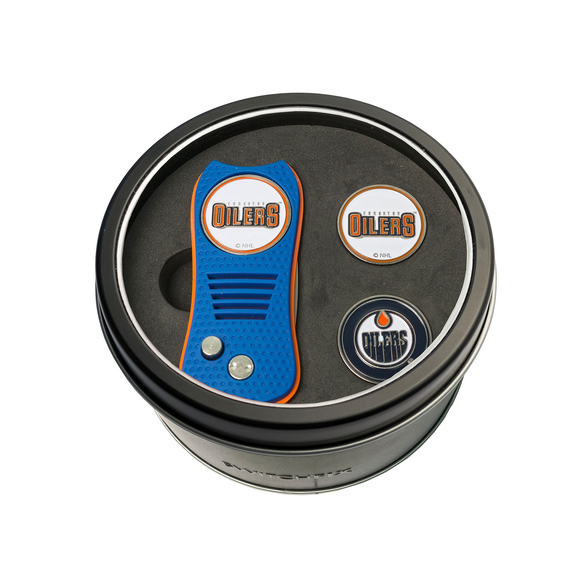 Team Golf Edmonton Oilers Switchfix Divot Tool & Two Ball Markers, Oil Team