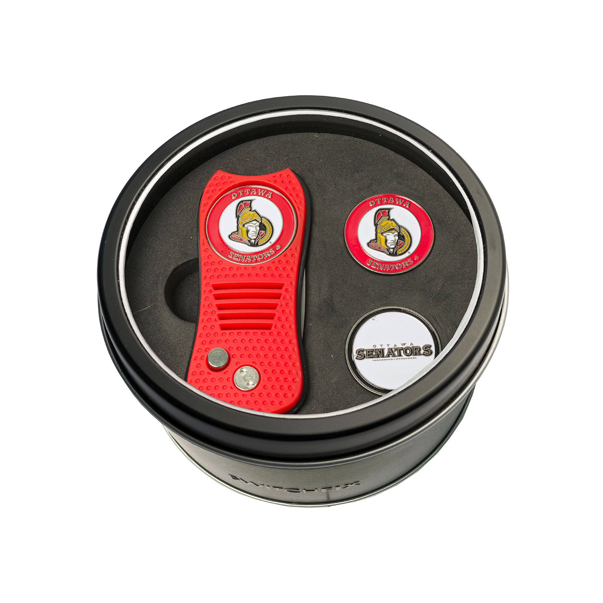 Team Golf Ottawa Senators Switchfix Divot Tool & Two Ball Markers, Sen Team