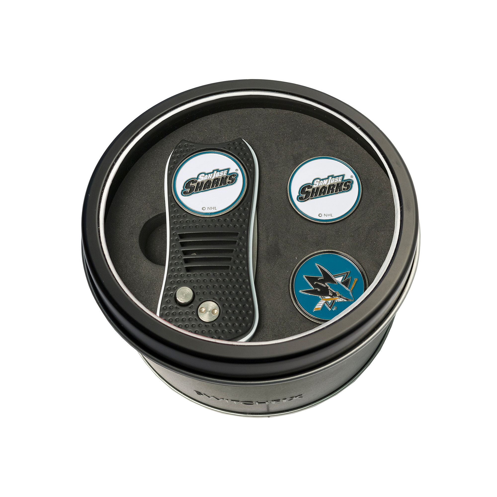 Team Golf San Jose Sharks Switchfix Divot Tool & Two Ball Markers, Sks Team