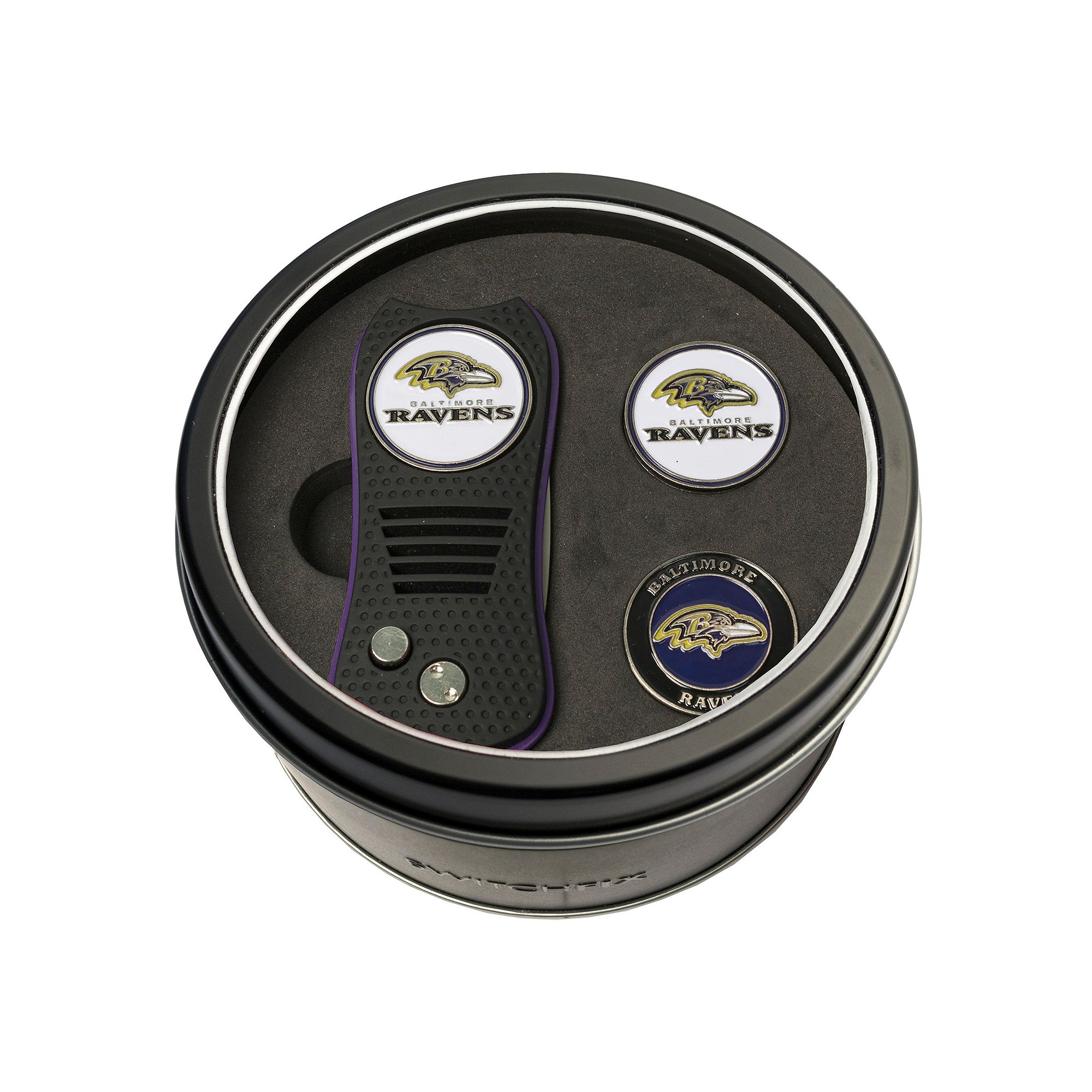 Team Golf Baltimore Ravens Switchfix Divot Tool & Two Ball Markers