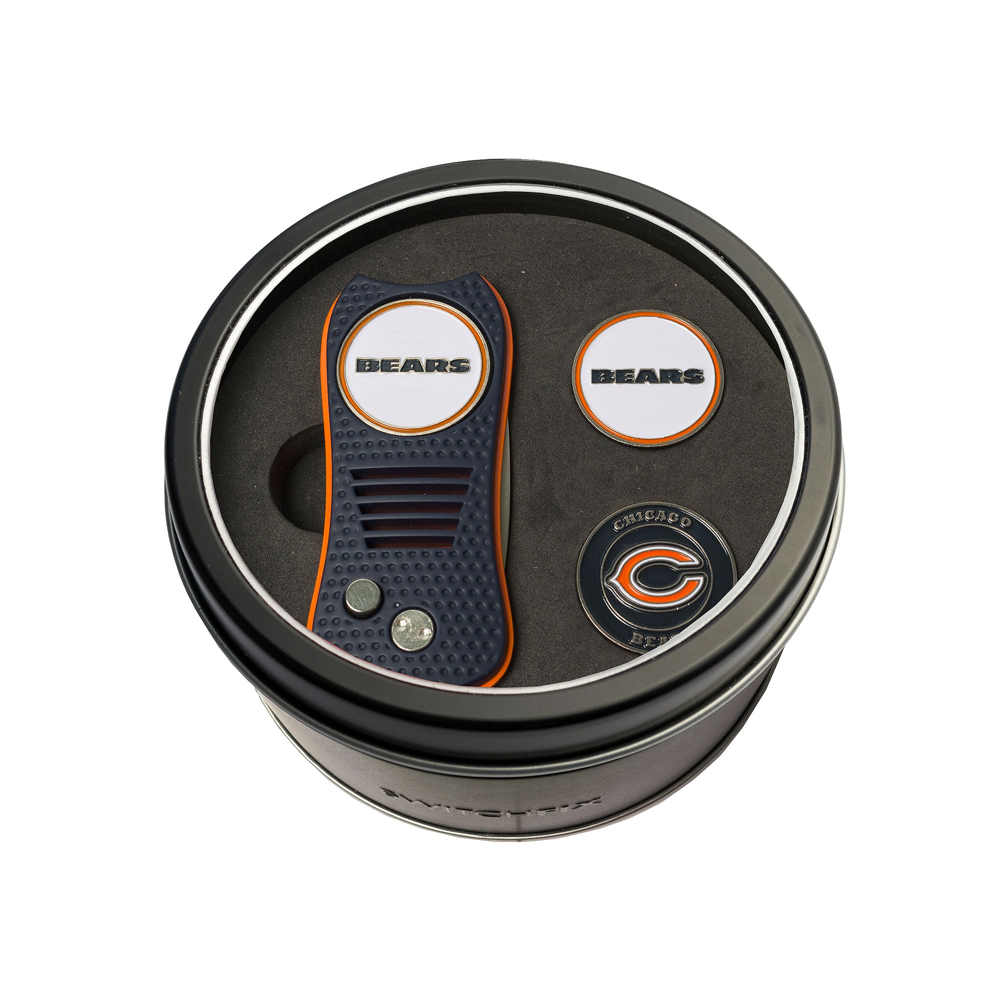 Team Golf Chicago Bears Switchfix Divot Tool & Two Ball Markers