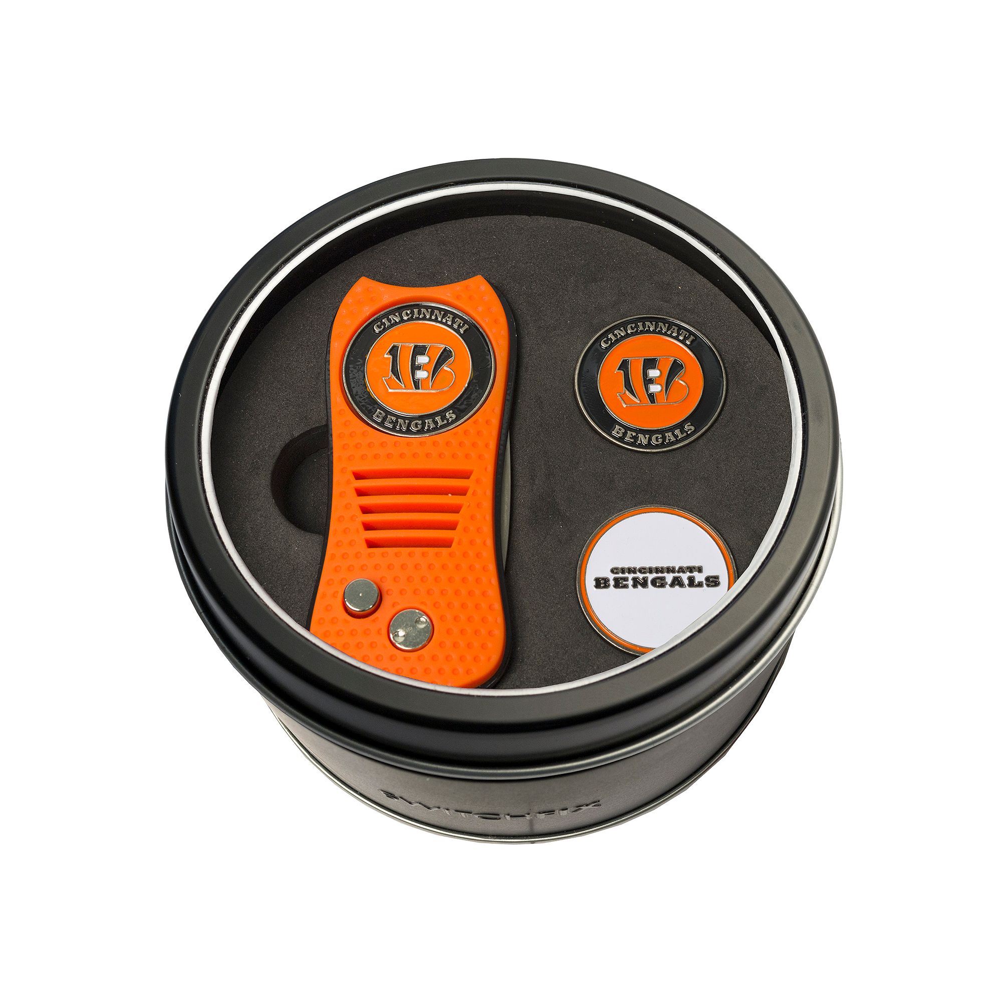 Team Golf Cincinnati Bengals Switchfix Divot Tool & Two Ball Markers