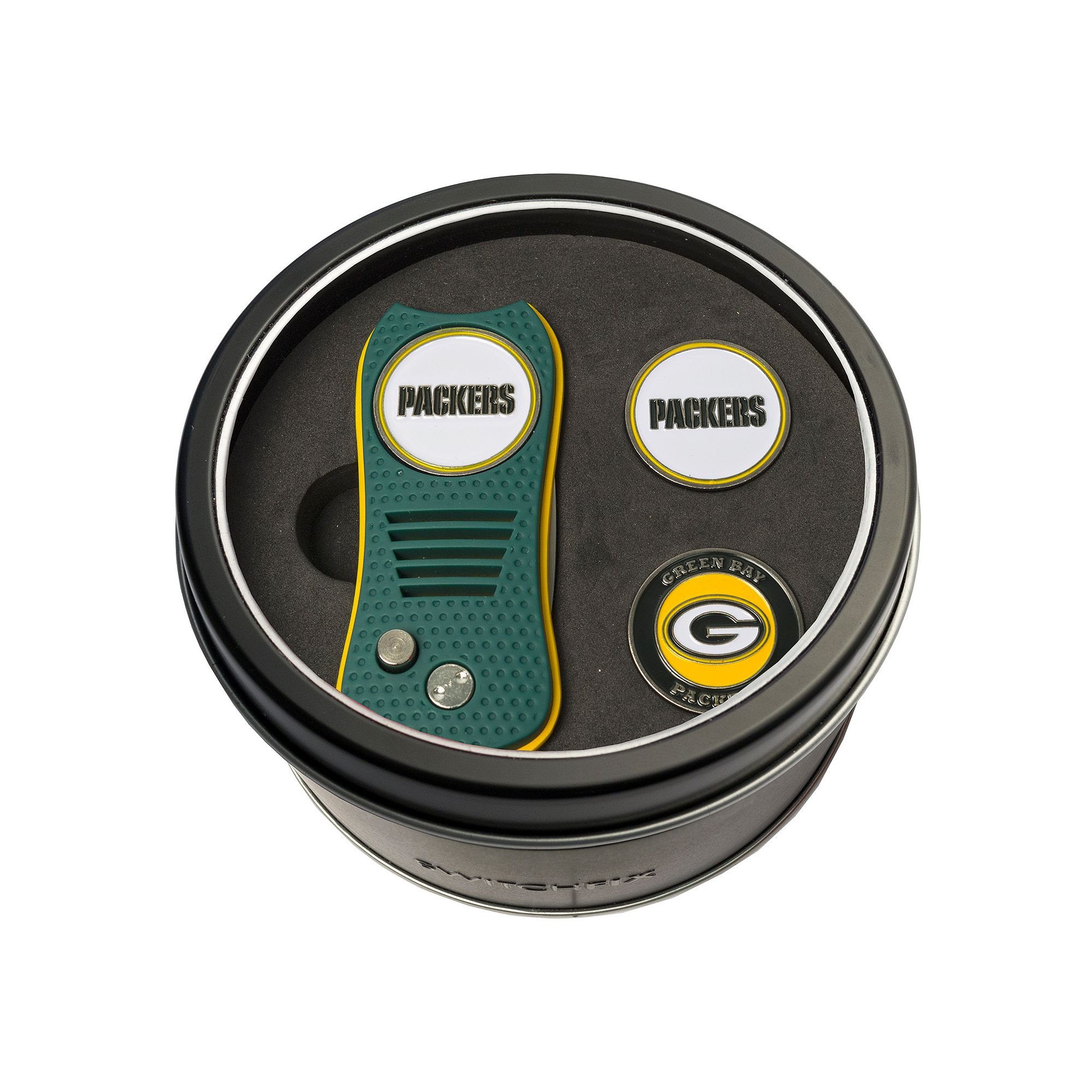 Team Golf Green Bay Packers Switchfix Divot Tool & Two Ball Markers