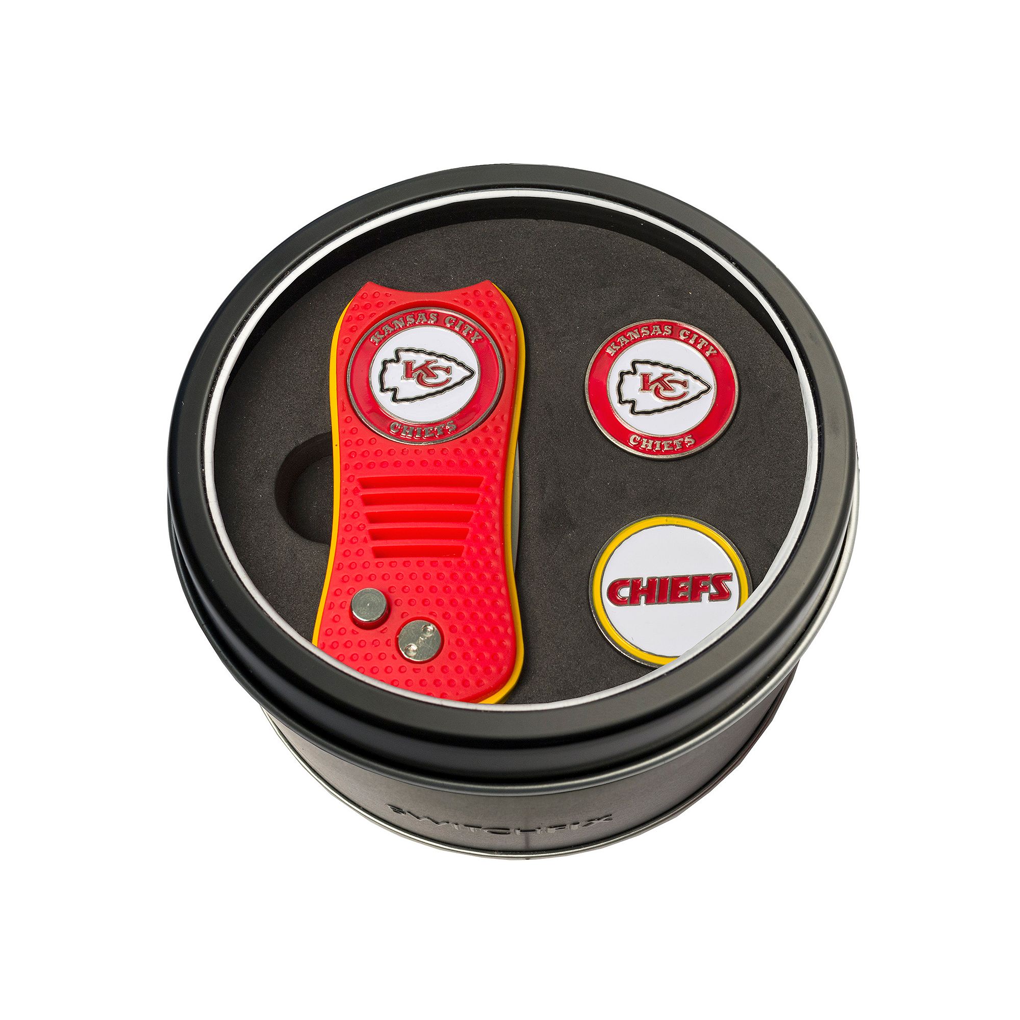 Team Golf Kansas City Chiefs Switchfix Divot Tool & Two Ball Markers