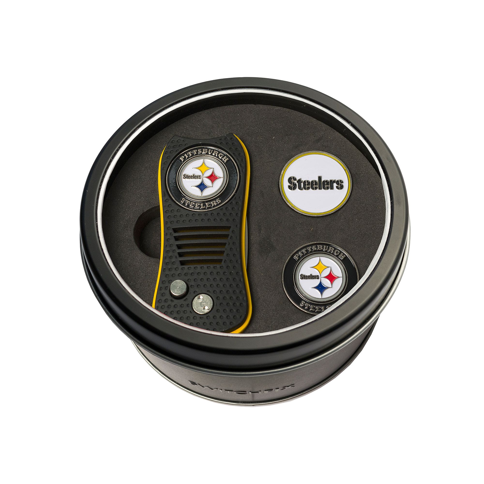 Team Golf Pittsburgh Steelers Switchfix Divot Tool & Two Ball Markers