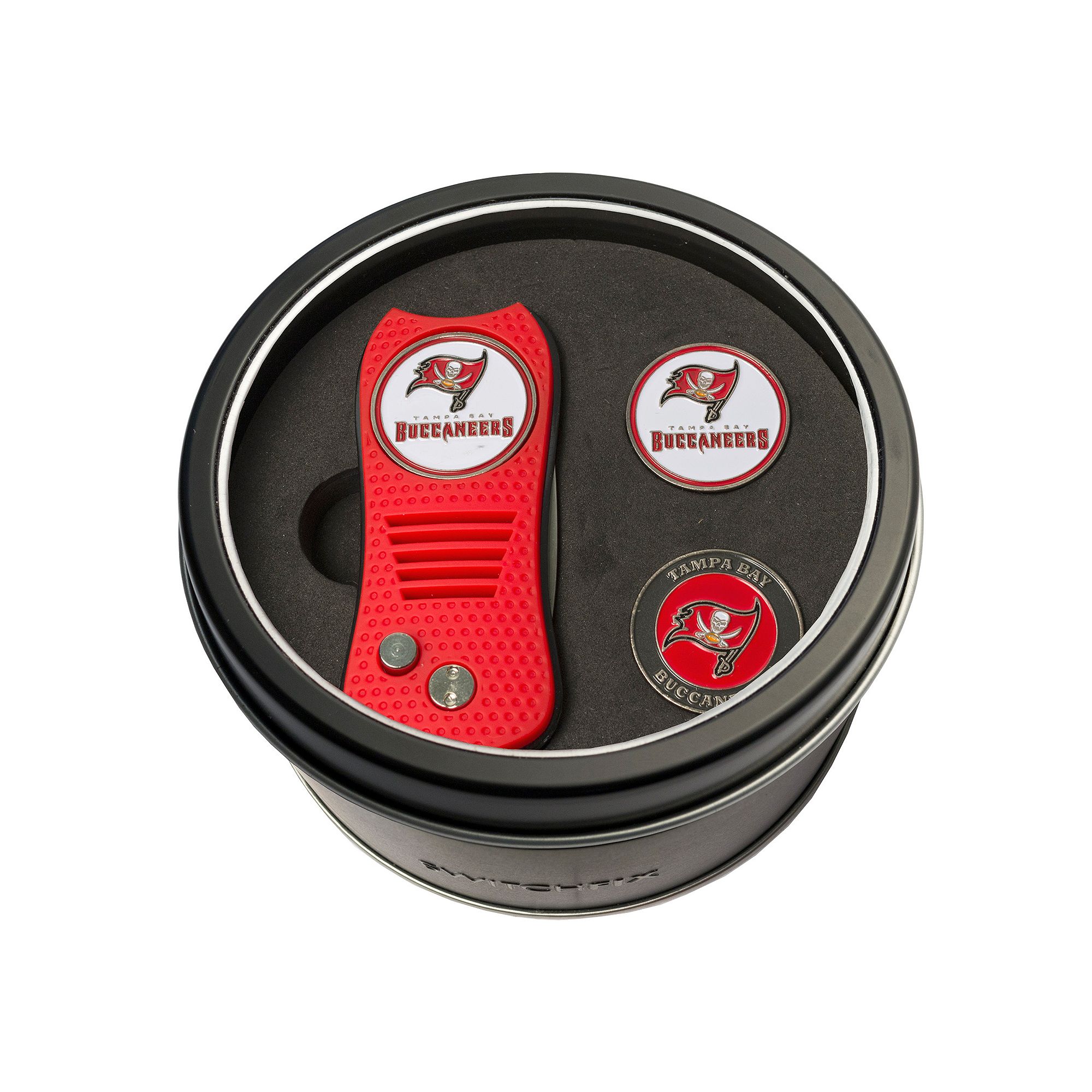 Team Golf Tampa Bay Buccaneers Switchfix Divot Tool & Two Ball Markers
