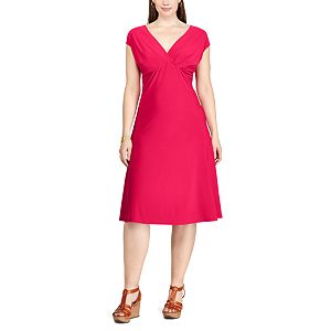 Plus Size Chaps A-Line Jersey Dress