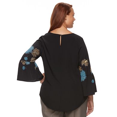 Plus Size Apt. 9® Floral Bell Top