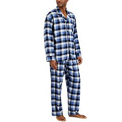 Hanes Mens X-Large 2 Piece Cotton Red Black Buffalo Plaid Flannel Pajama Set  New