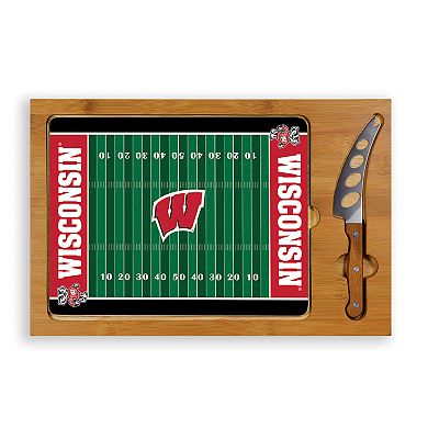 Picnic Time Wisconsin Badgers Cutting Board Serving Tray