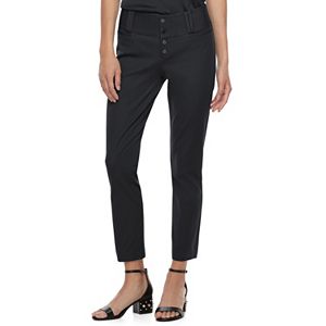 Juniors' Candie's® Button Front Ankle Pants