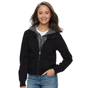 Juniors' Sebby Hooded Bomber Jacket