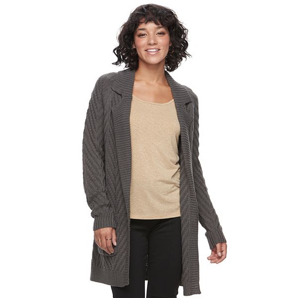 Juniors' Candie's® Open-Front Long Cardigan