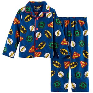 Toddler Boy Justice League Batman, The Flash & Superman Top & Pants Pajama Set