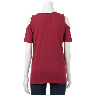 Juniors' Sublime Cold Shoulder Graphic Tee