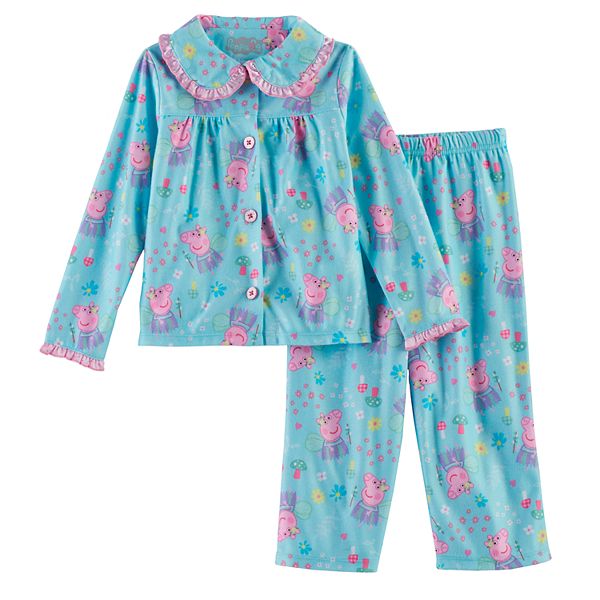 Nouveau Muscade Fille Peppa Pig Pyjama Set 2 PC à manches longues-Exstore 2-4Y 