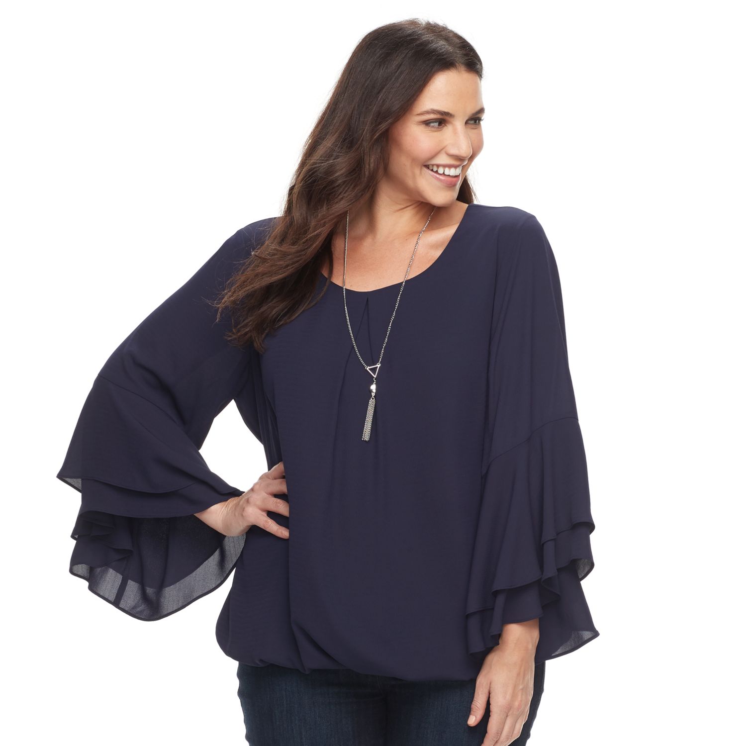 next bubble hem tops