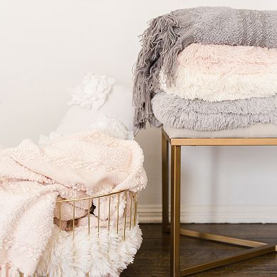 LC Lauren Conrad Faux Mongolian Fur Throw
