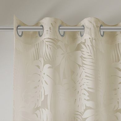 Madison Park 1-Panel Kauna Palm Leaf Window Curtain