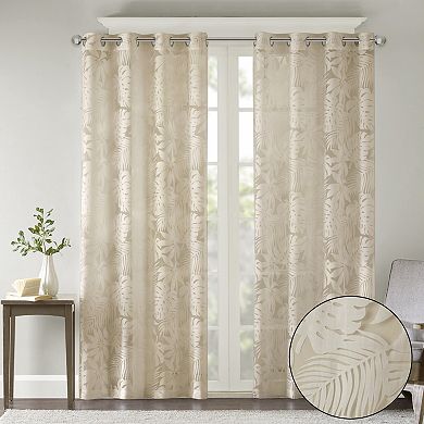 Madison Park 1-Panel Kauna Palm Leaf Window Curtain