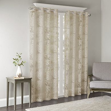 Madison Park 1-Panel Kauna Palm Leaf Window Curtain