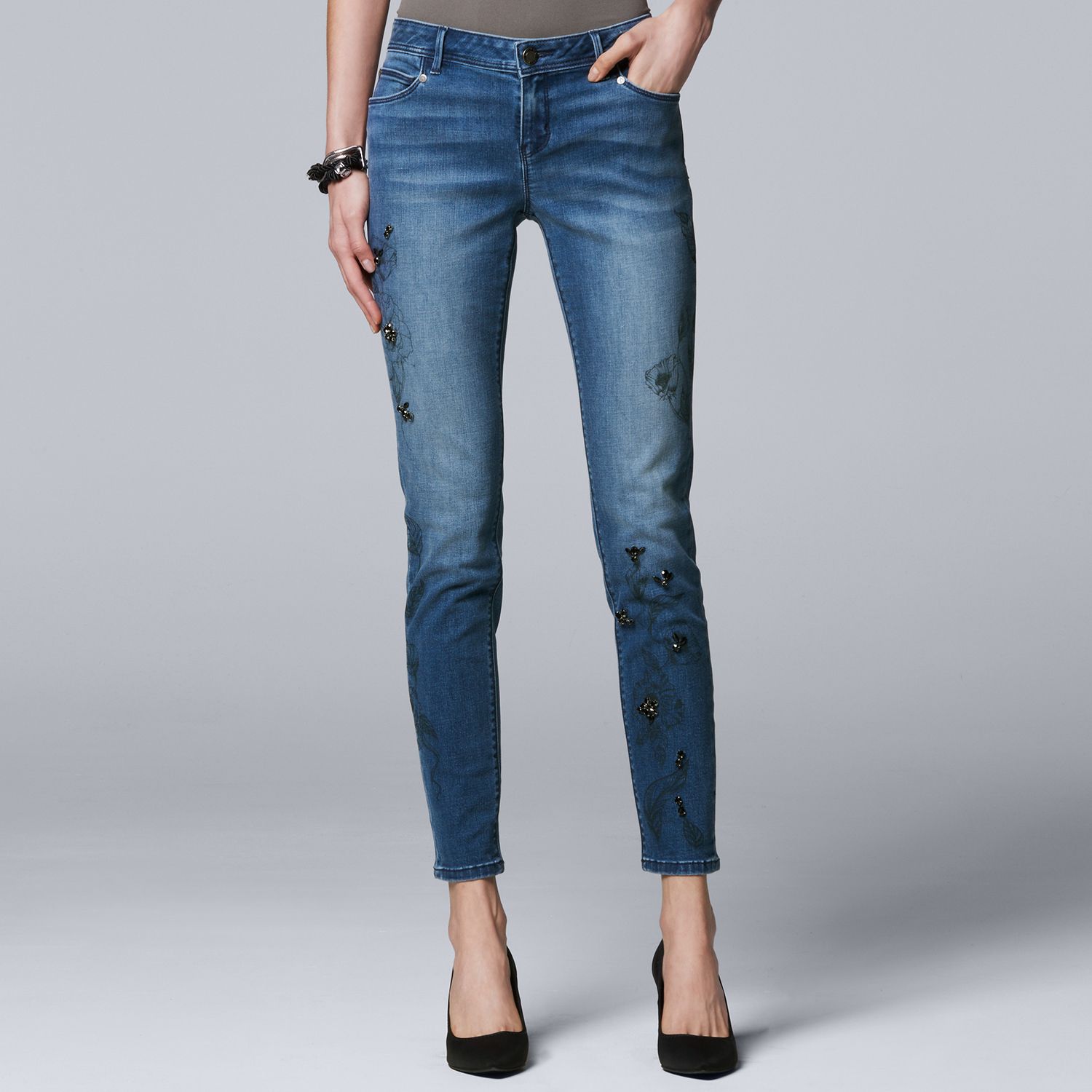 kohls embroidered jeans