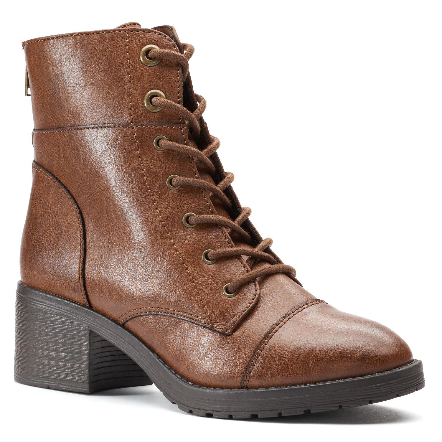 combat boots block heel