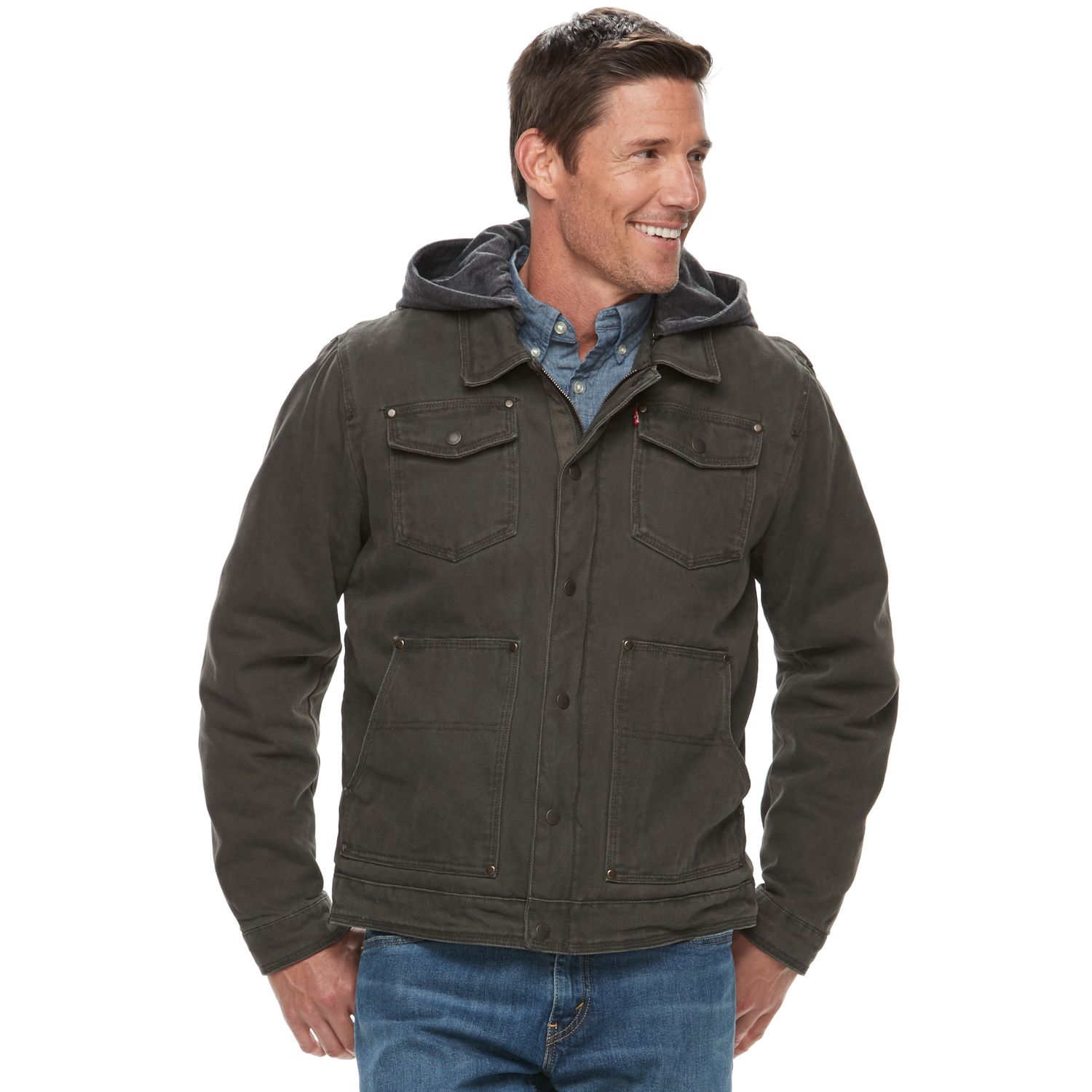 levi's hooded worker