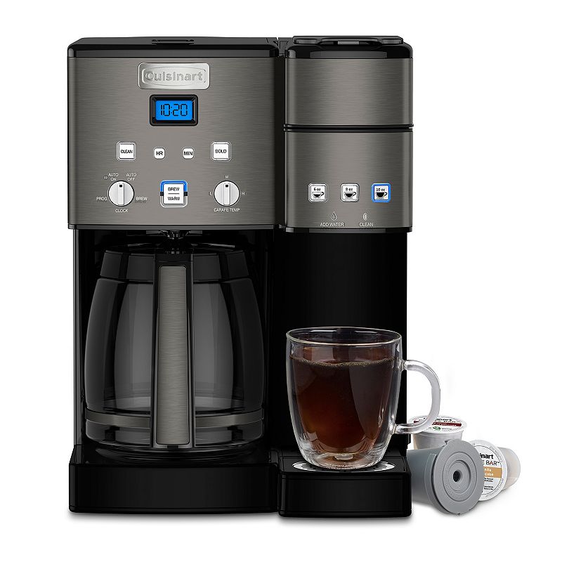 Cuisinart - Coffee Center 12-Cup Coffee Maker and Single Serve Brewer - Black Stainless