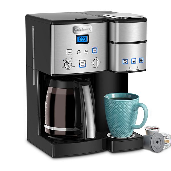 Cuisinart® BRU 2-Cup Coffeemaker, Black/Stainless Steel