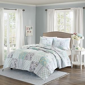 Madison Park 3-piece Paolina Floral Coverlet Set!