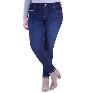 Juniors' Plus Size Amethyst Curvy Flex Jeggings