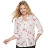 Juniors' Candie's® Roll-Tab Blouse