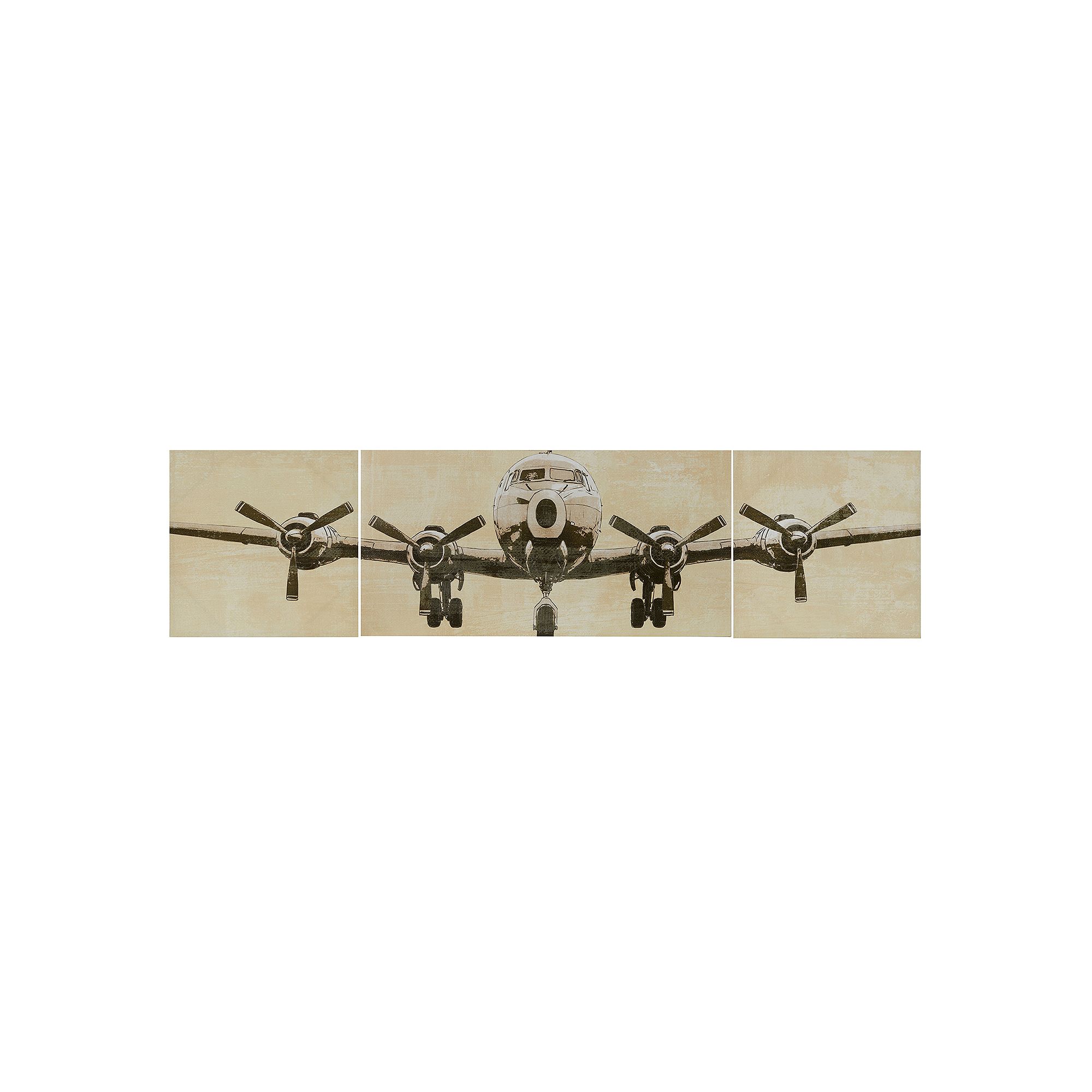 Intelligent Design Flight Time Canvas Wall Art 3-piece Set, Gray