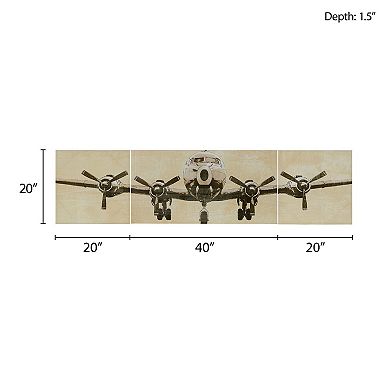 Intelligent Design Flight Time Canvas Wall Art 3-piece Set