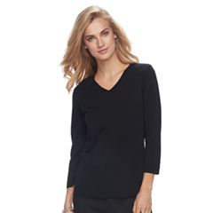 Womens Black V-Neck Sweaters - Tops, Clothing | Kohl's