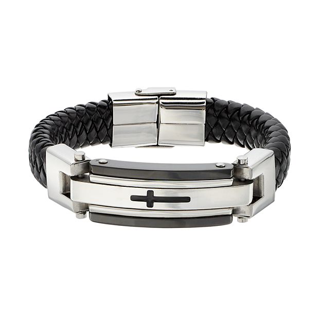 Kohls mens deals leather bracelet