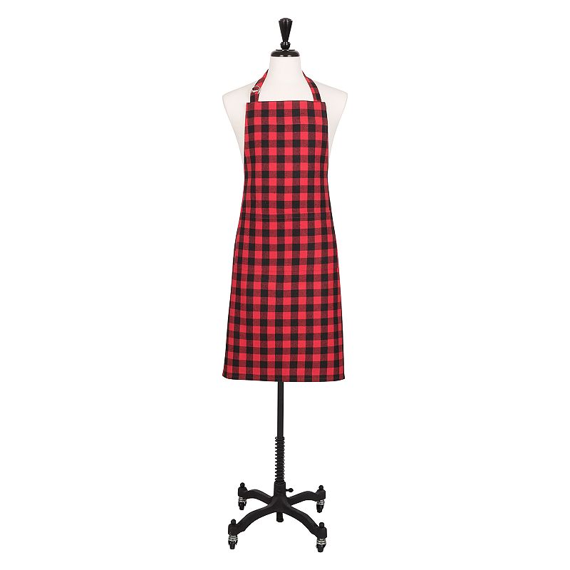 KAF HOME Gingham Apron, Red