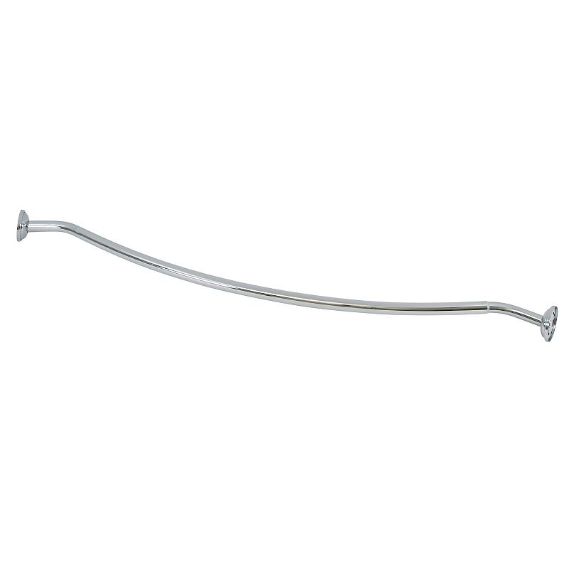 Curved Tension Shower Rod Chrome (Grey) - Bath Bliss