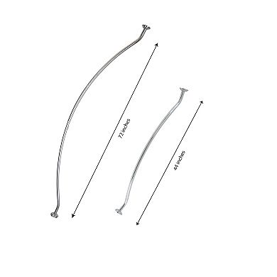 Bath Bliss Curved Shower Curtain Rod
