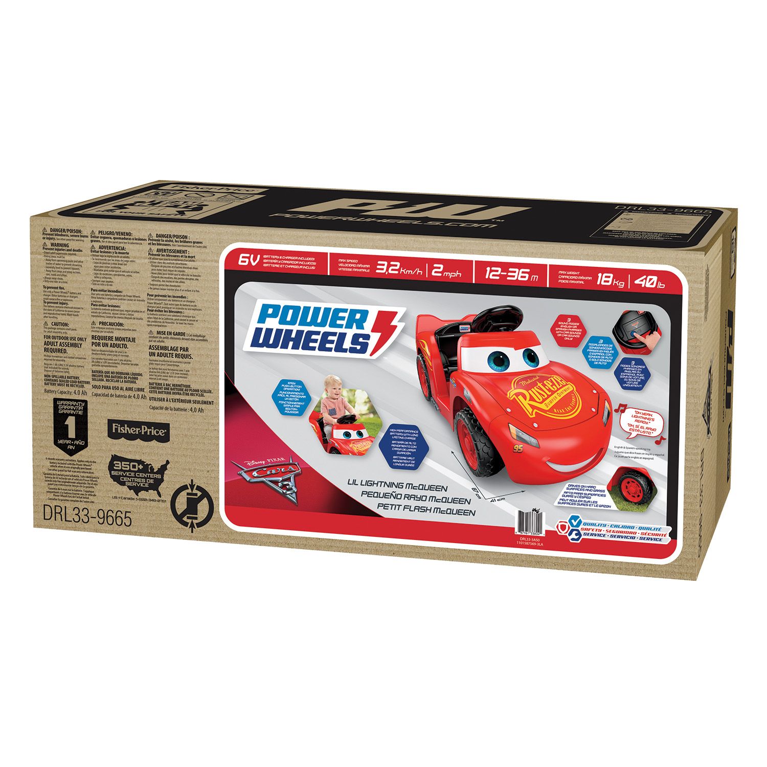 Disney Pixar Cars 3 Lil Lightning Mcqueen Ride On By Power Wheels Kohls