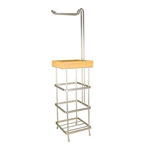 Laura Ashley Flat Wire Tissue Roll Holder & Storage Stand