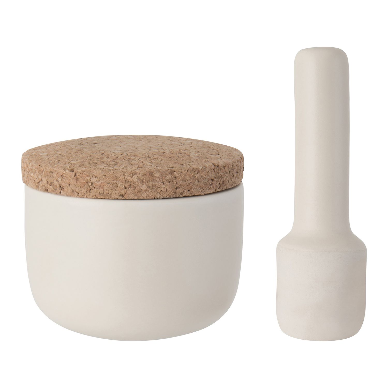 GAURI KOHLI Milan Marble Mortar Pestle - White