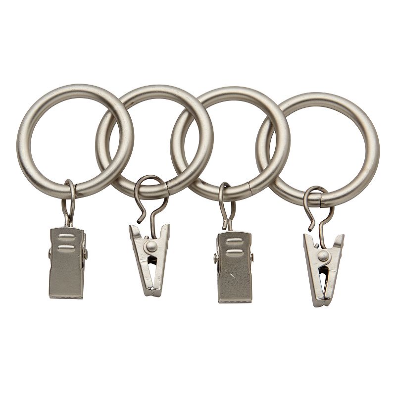 Bali 7-pack 1 Curtain Rod Rings, Grey, CLIP RINGS