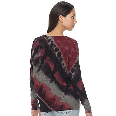Women's Rock & Republic® Tie-Dye Strappy Sweater