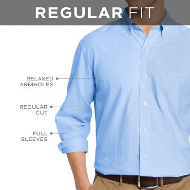 Men's IZOD Advantage Sportflex Regular-Fit Gingham-Checked Stretch Button-Down Shirt